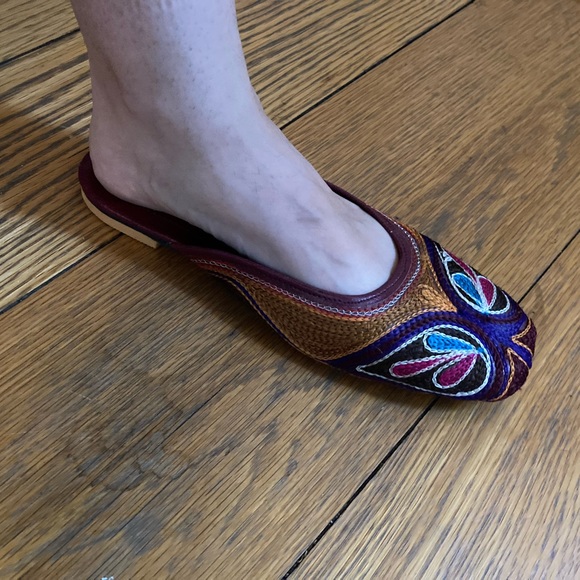 Vintage Bohemian slides shoes slippers - Picture 2 of 6